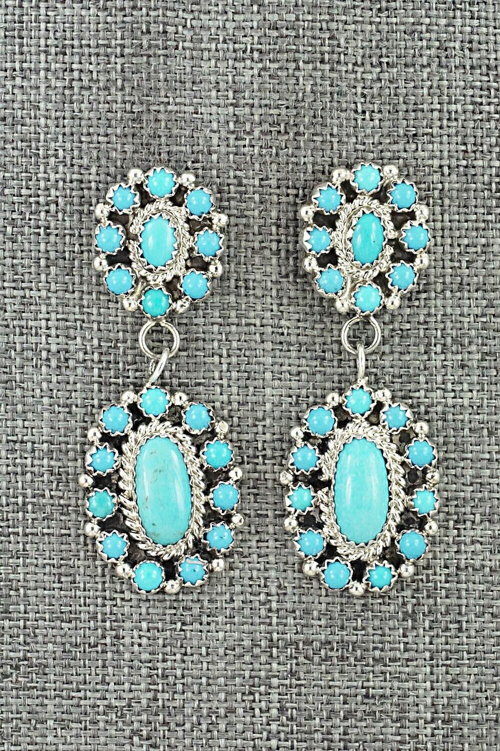 Turquoise & Sterling Silver Earrings - Nathaniel Curley