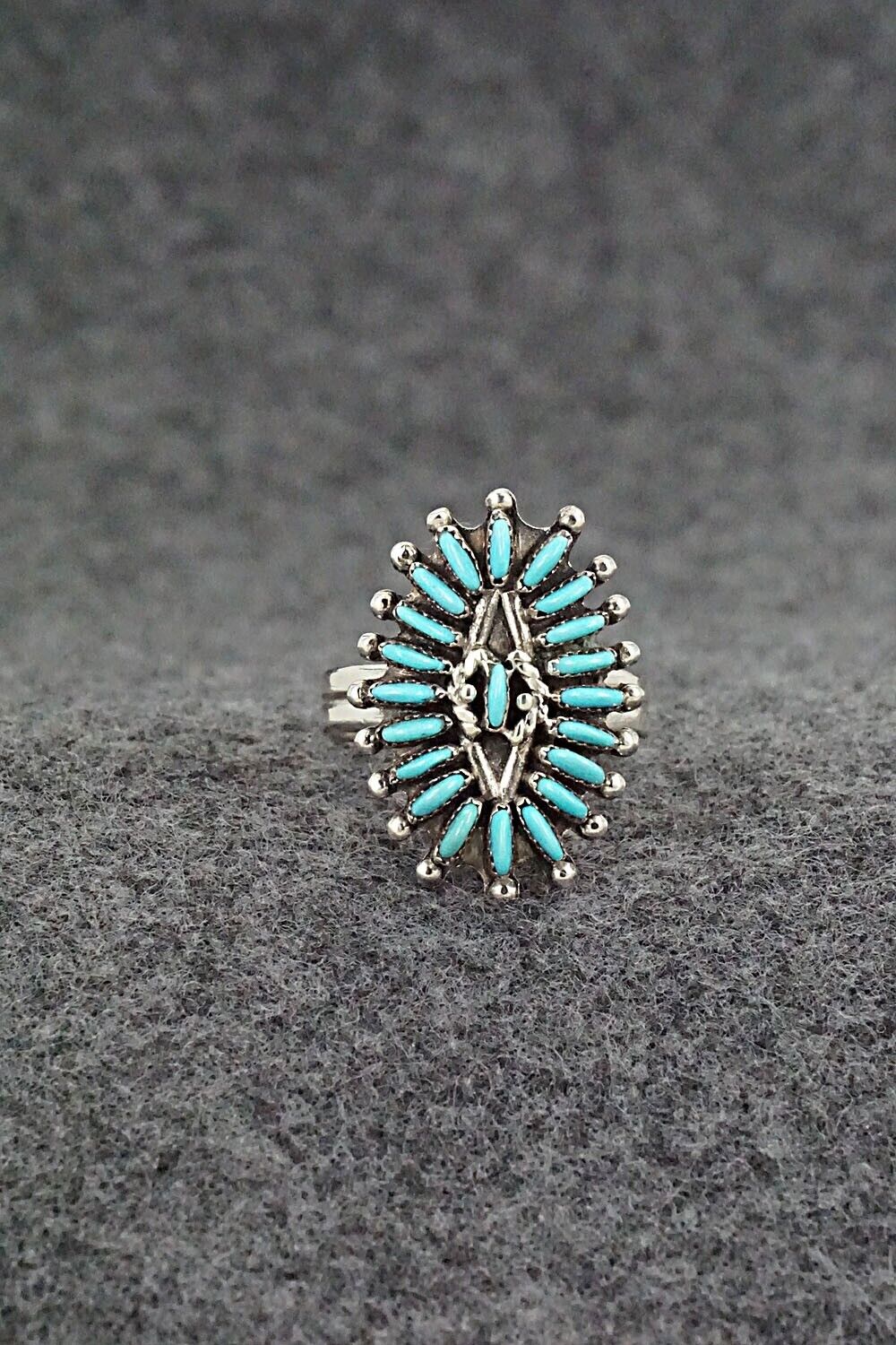 Turquoise & Sterling Silver Ring - Connie Wyaco - Size 6.5
