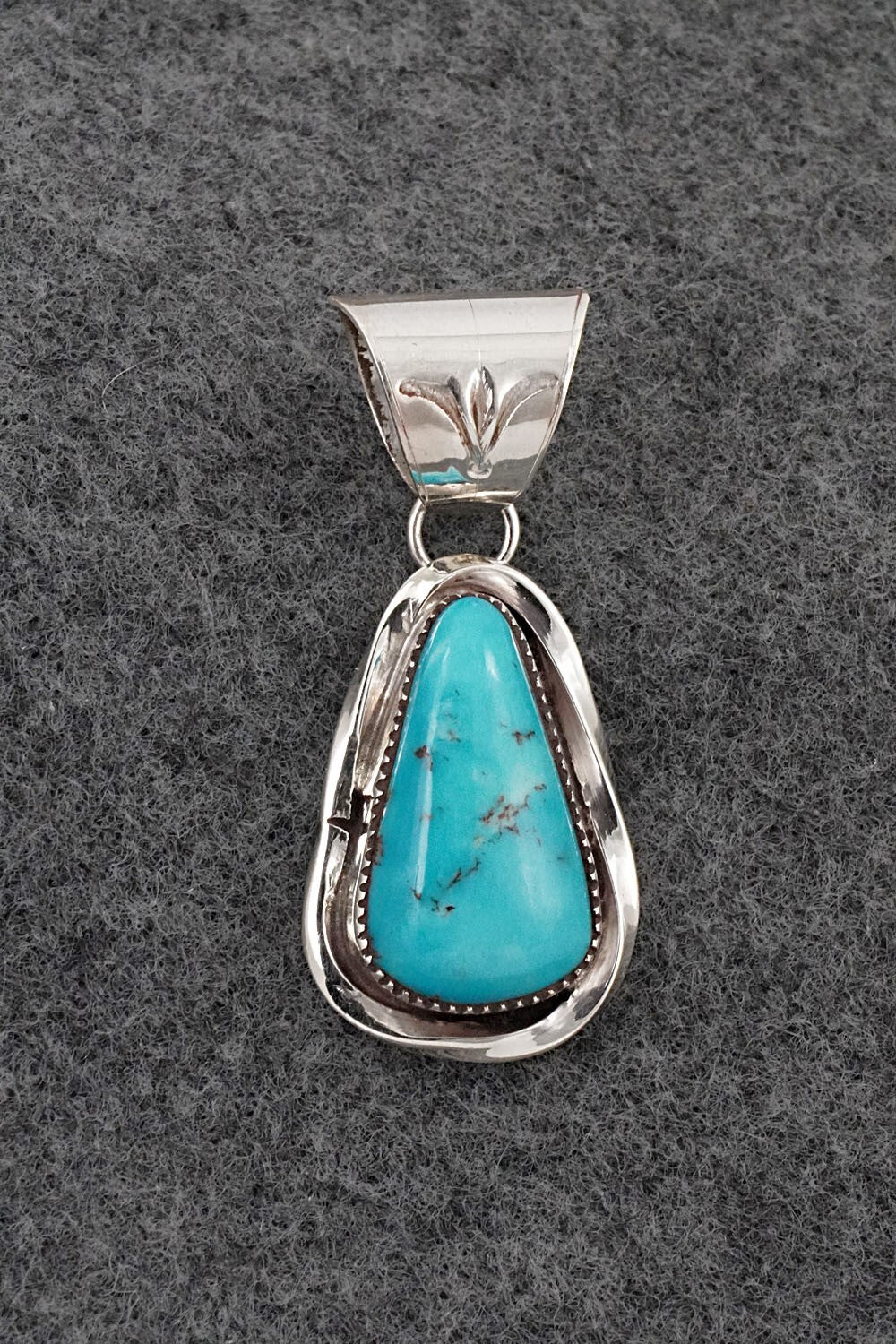 Turquoise & Sterling Silver Pendant - Ernest Hawthorne