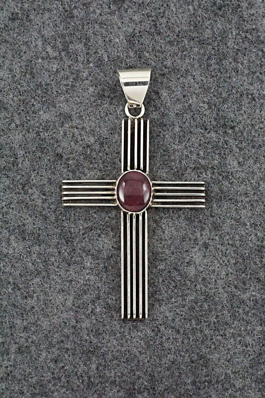 Spiny Oyster and Sterling Silver Pendant - Francis Jones