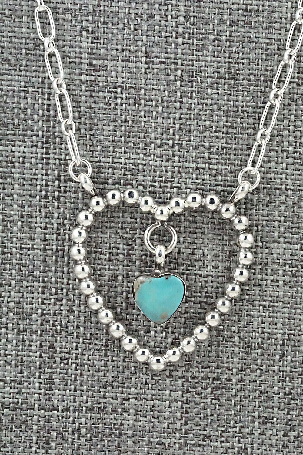 Turquoise & Sterling Silver Necklace - Franklin Johnson