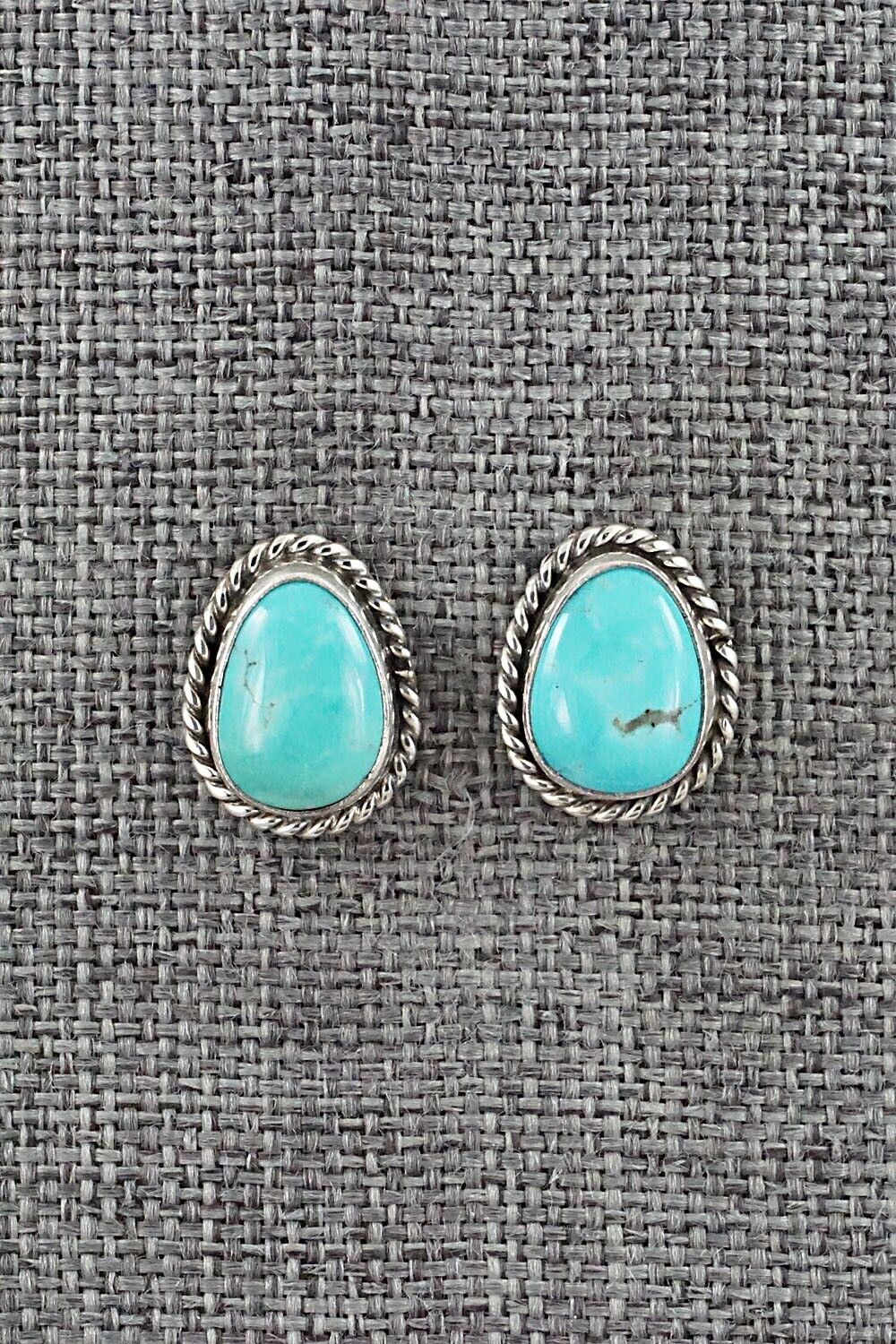 Turquoise & Sterling Silver Earrings - Marco Begaye