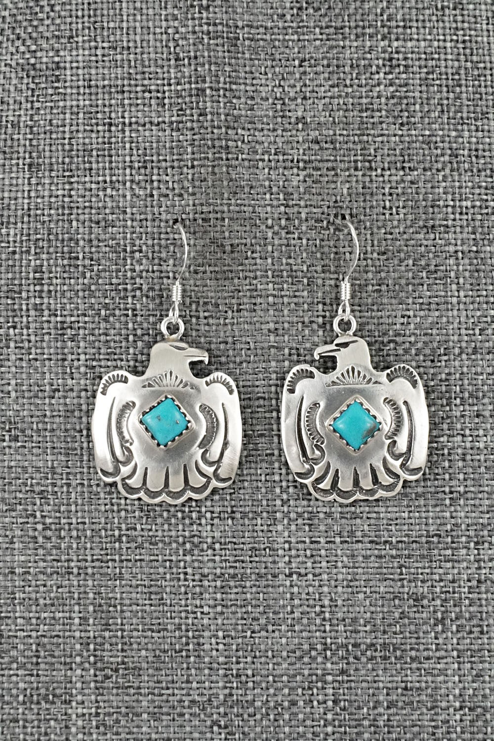 Turquoise & Sterling Silver Earrings - Verley Betone