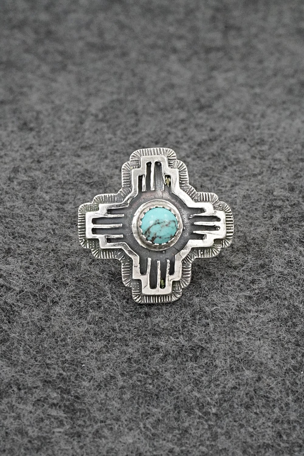 Turquoise and Sterling Silver Ring - Letricia Largo - Size 6.5