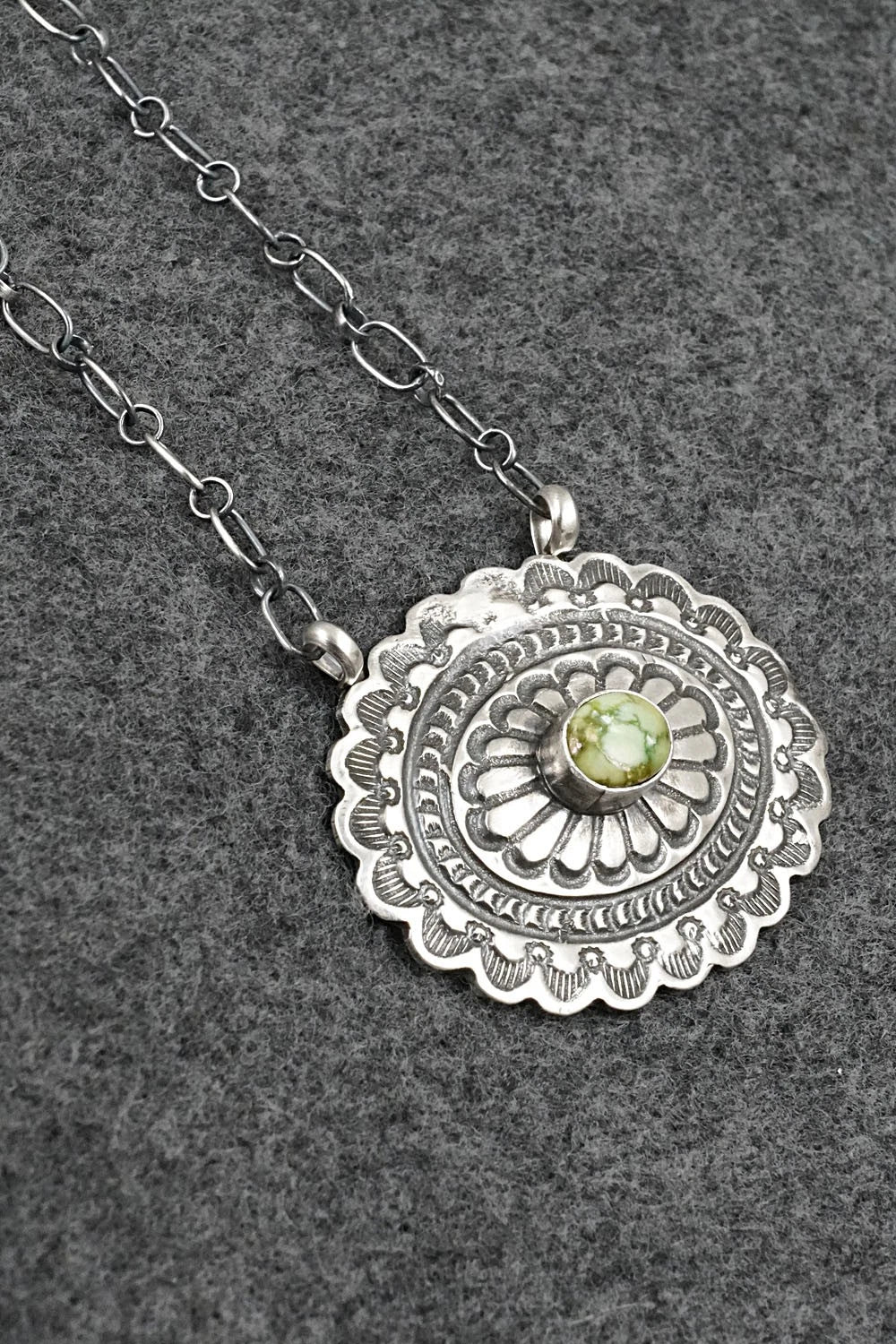 Turquoise & Sterling Silver Necklace - Adrienne Gordon
