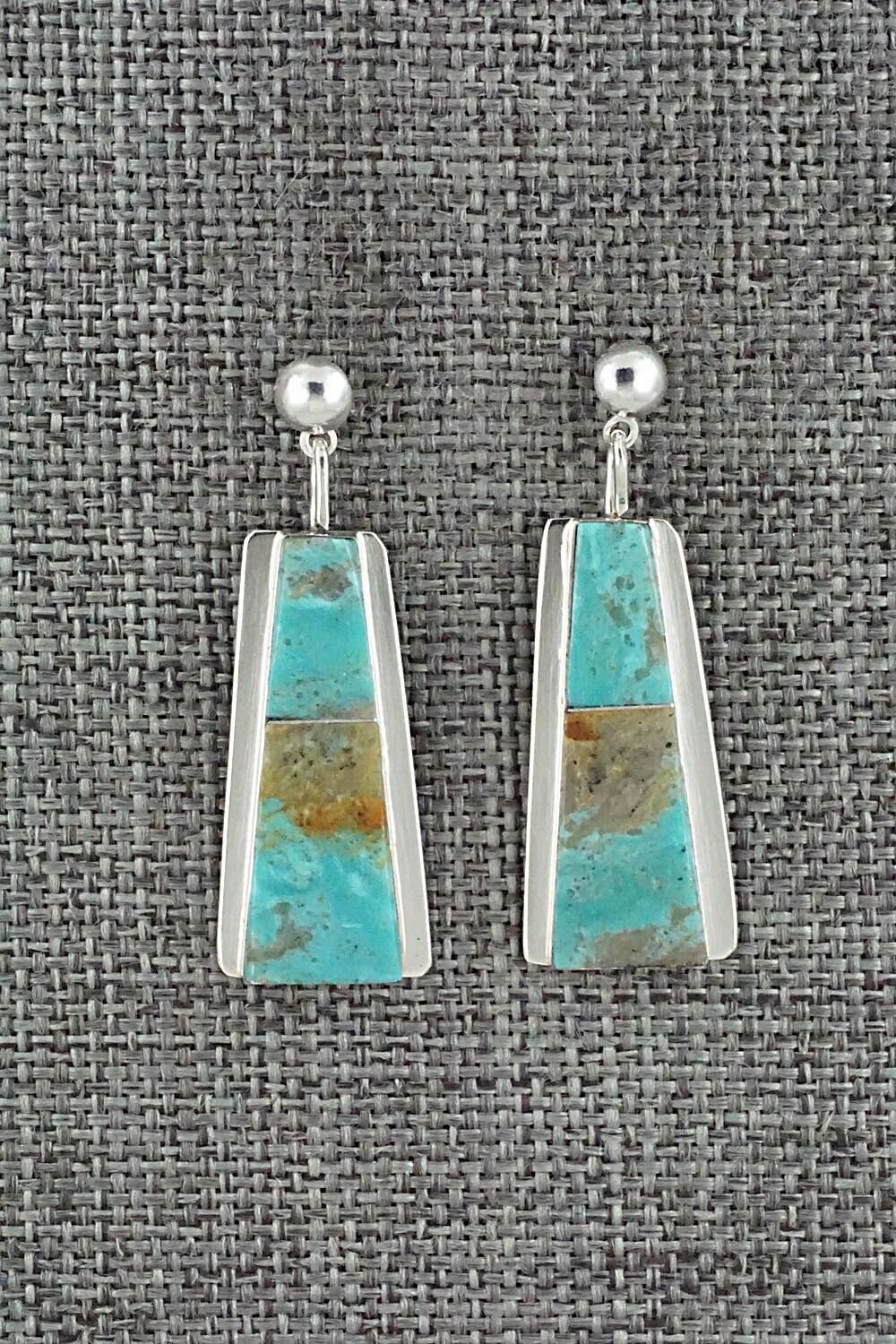 Turquoise & Sterling Silver Earrings - Brenda Pete