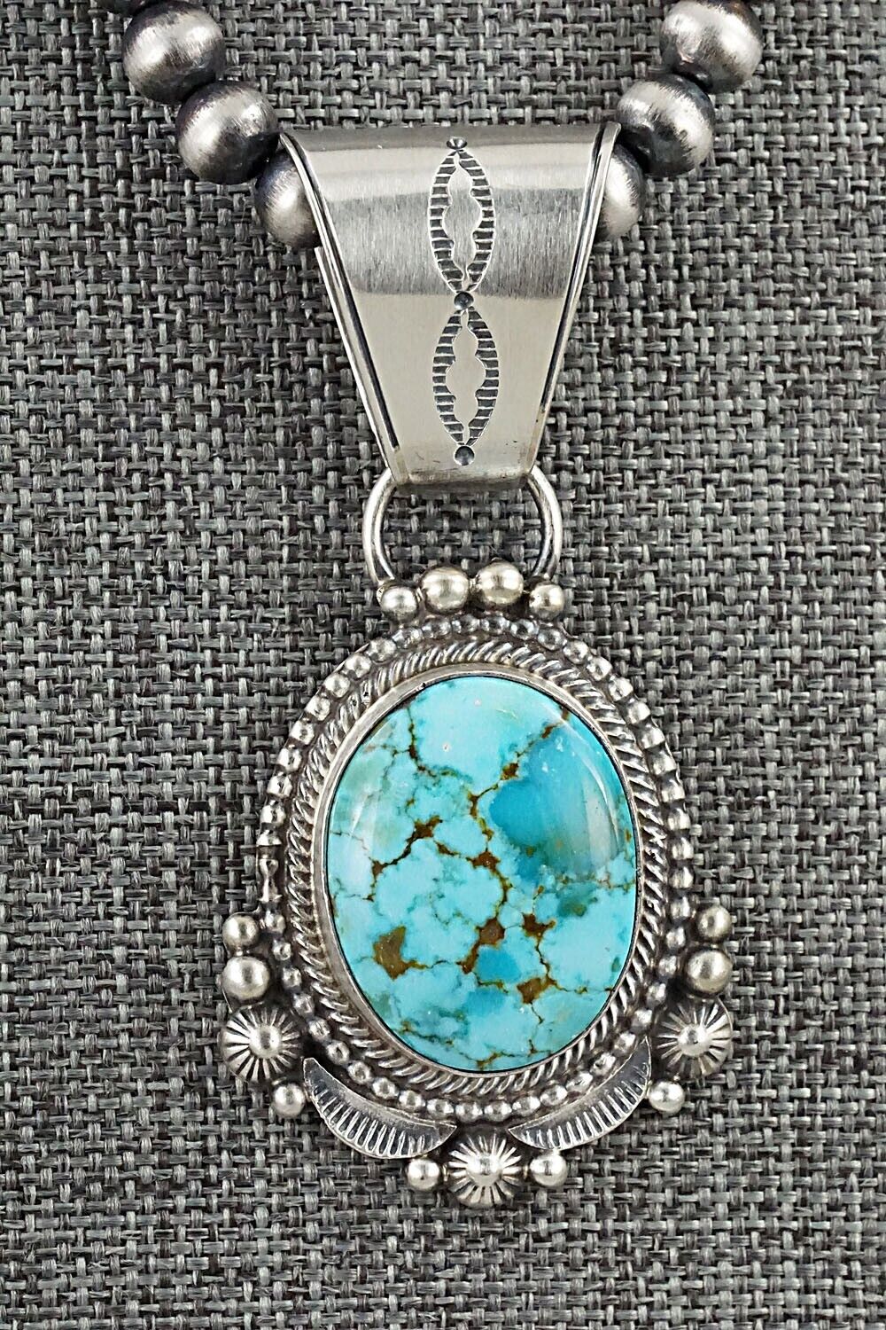 Turquoise & Sterling Silver Necklace - Tom Lewis
