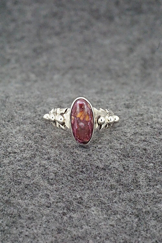 Spiny Oyster & Sterling Silver Ring - Andrew Vandever - Size 5.75