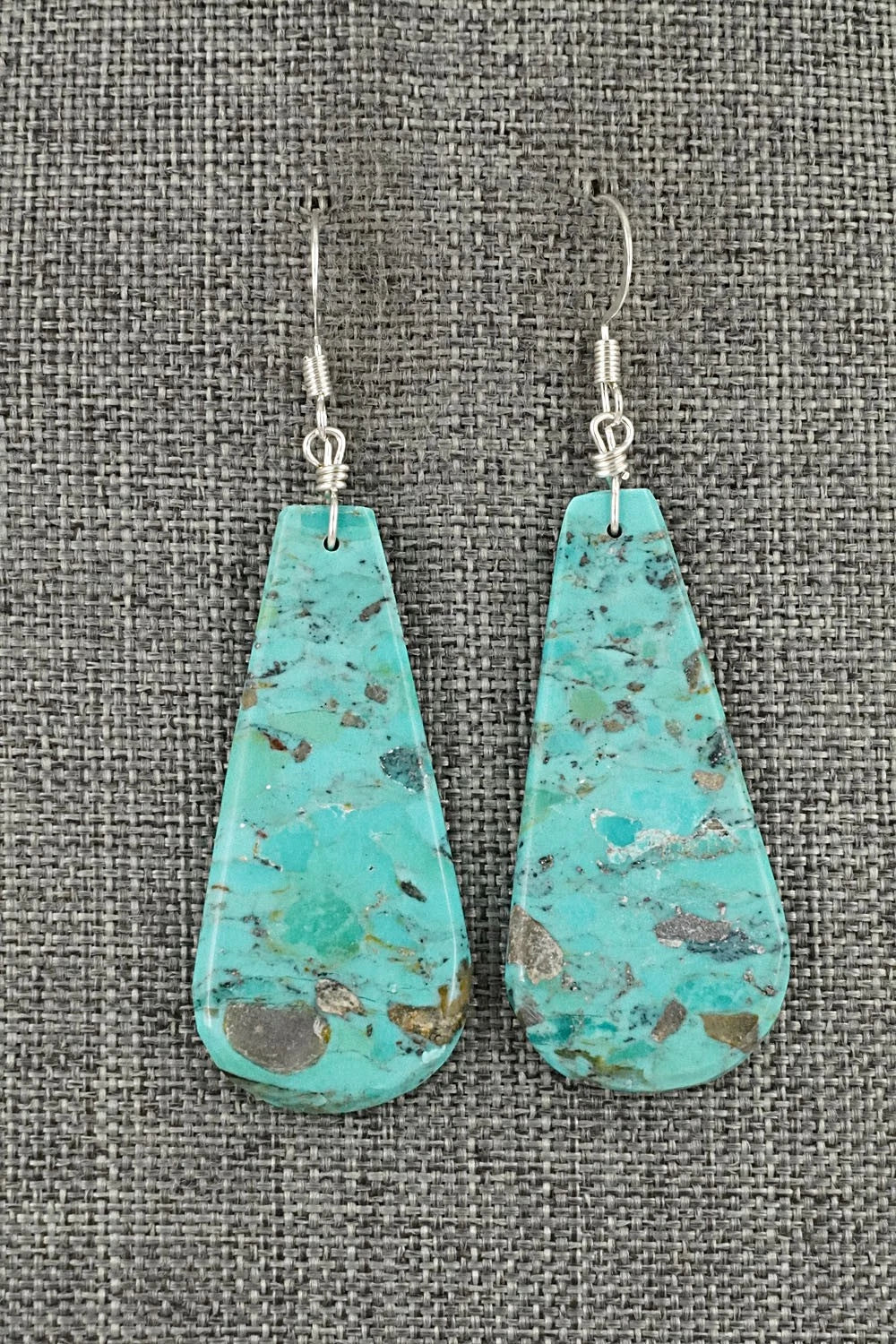Turquoise & Sterling Silver Earrings - Lupe Lovato
