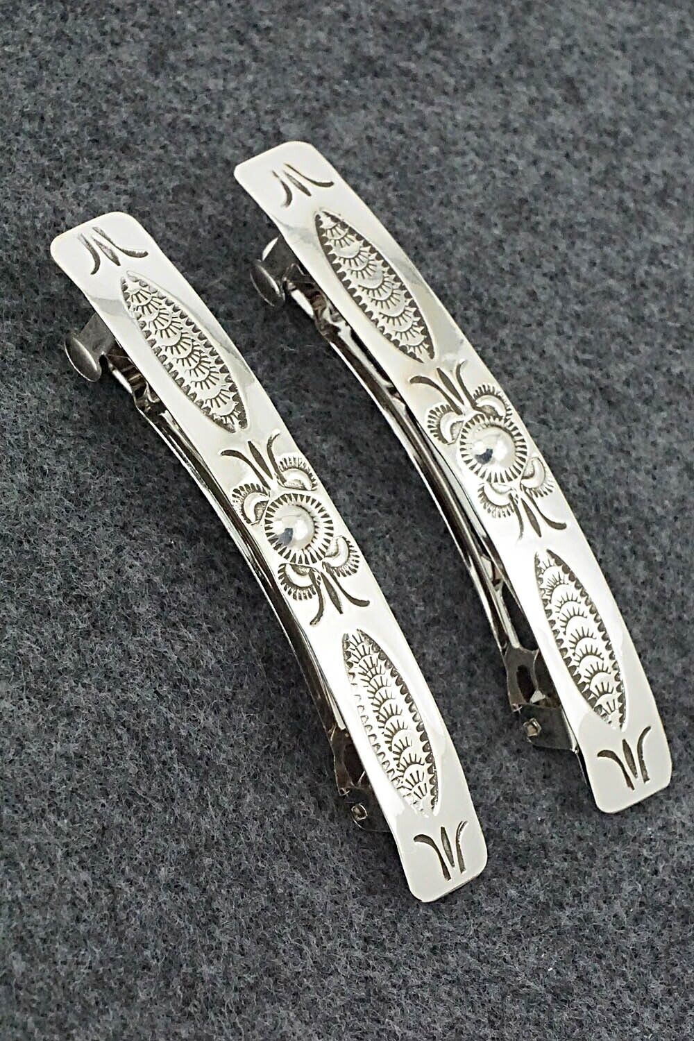 Sterling Silver Hair Barrettes - Bertha Begay