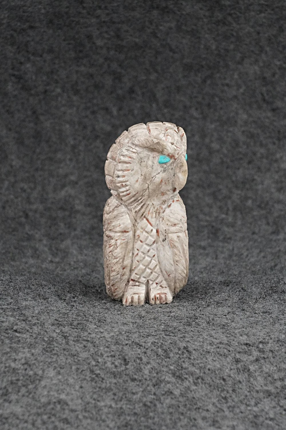 Owl Zuni Fetish Carving - Jonas Hustito