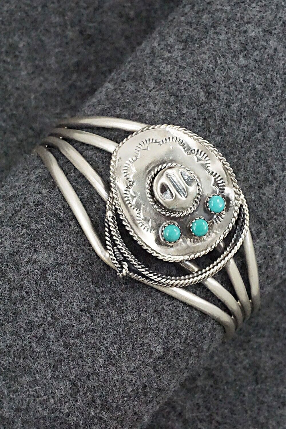 Turquoise & Sterling Silver Bracelet - Bobby Platero