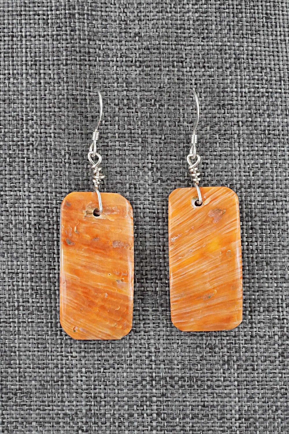 Spiny Oyster & Sterling Silver Earrings - Louise Joe