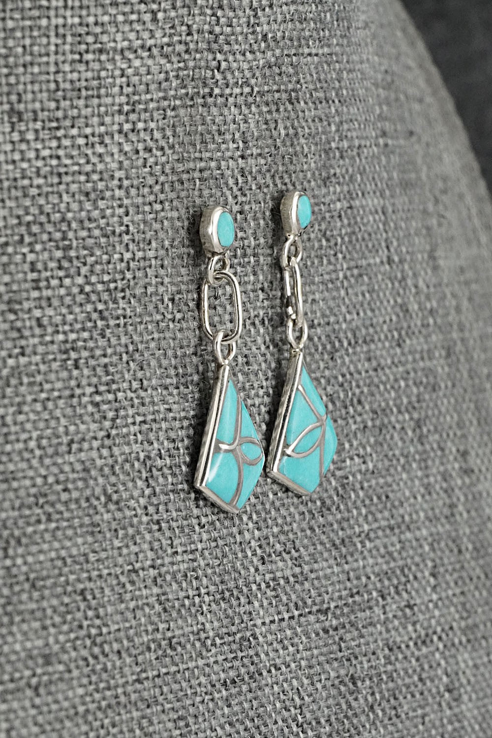 Turquoise & Sterling Silver Earrings - Orena Leekya