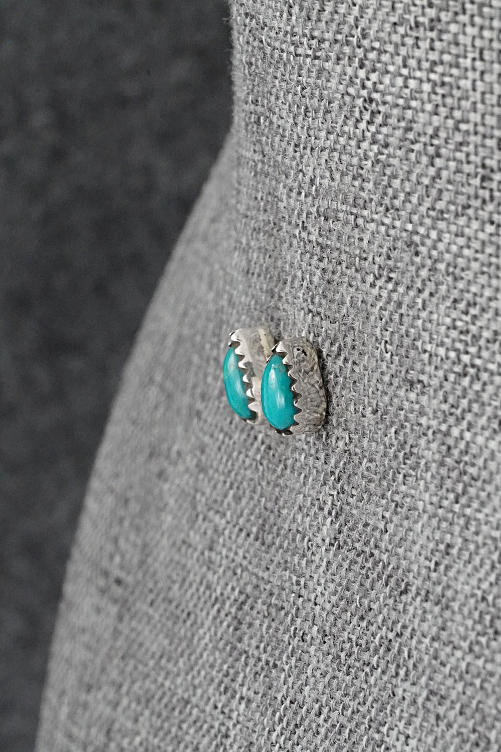 Turquoise & Sterling Silver Earrings - Gerald Joe