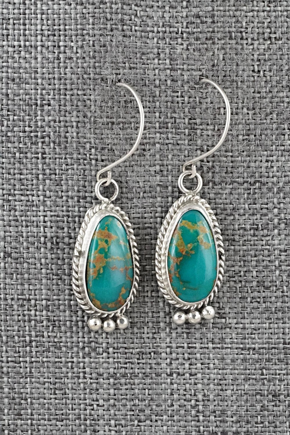 Turquoise & Sterling Silver Earrings - Rosemary Saunders