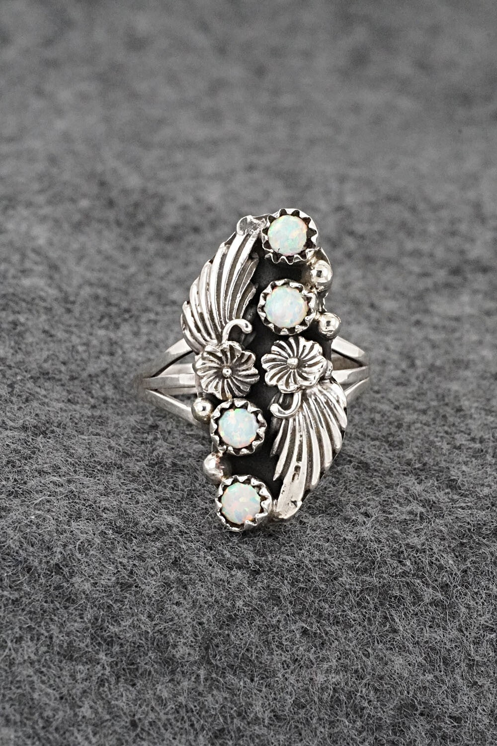 Opalite & Sterling Silver Ring - Judy Largo - Size 8