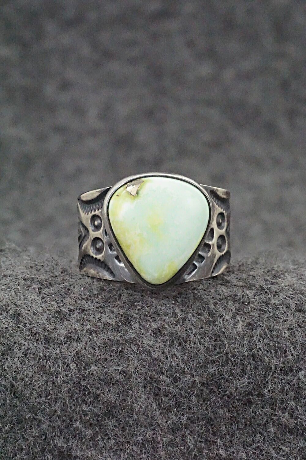Variscite and Sterling Silver Ring - Raymond Coriz - Size 7 adj.