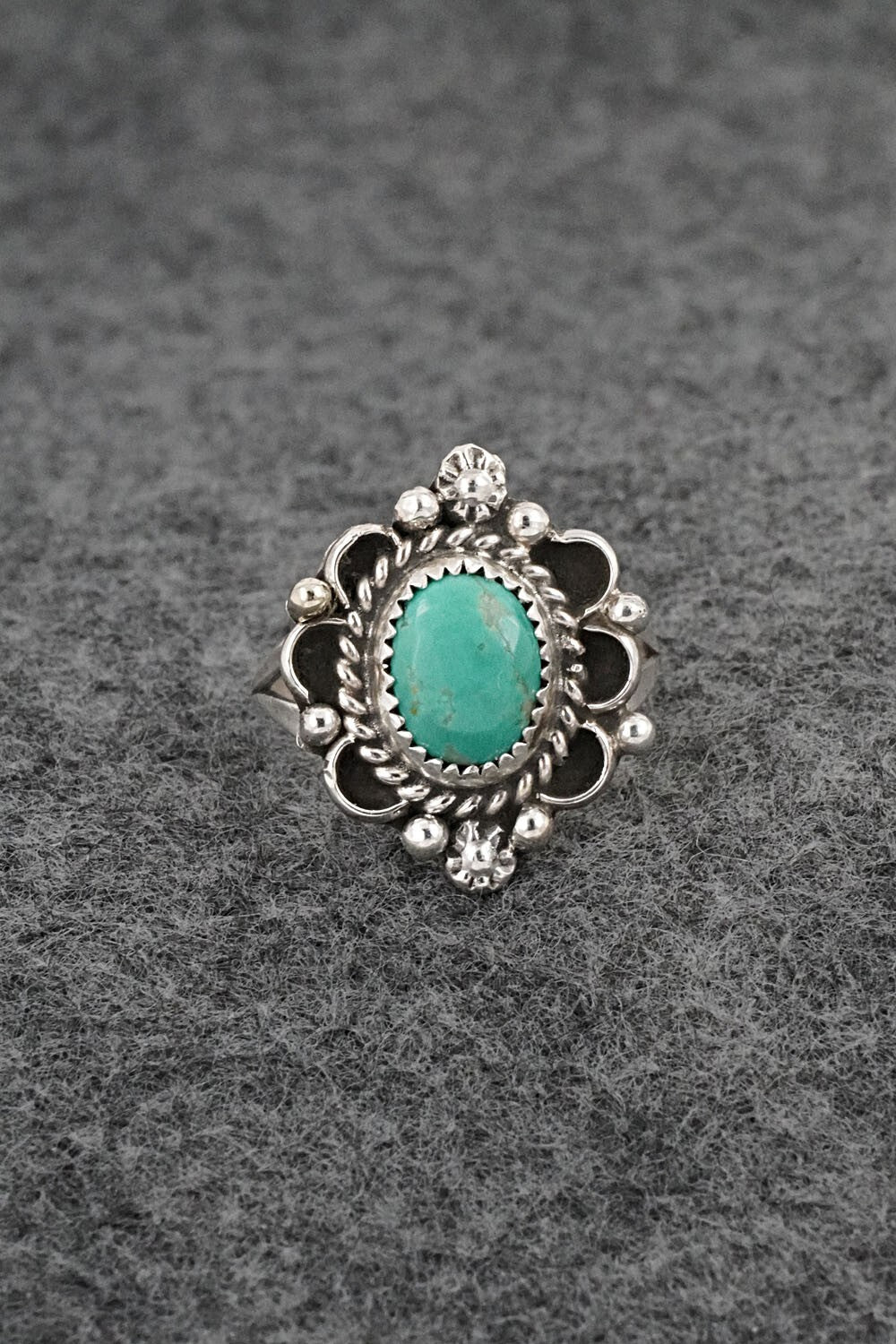 Turquoise & Sterling Silver Ring - Frieda Martinez - Size 7