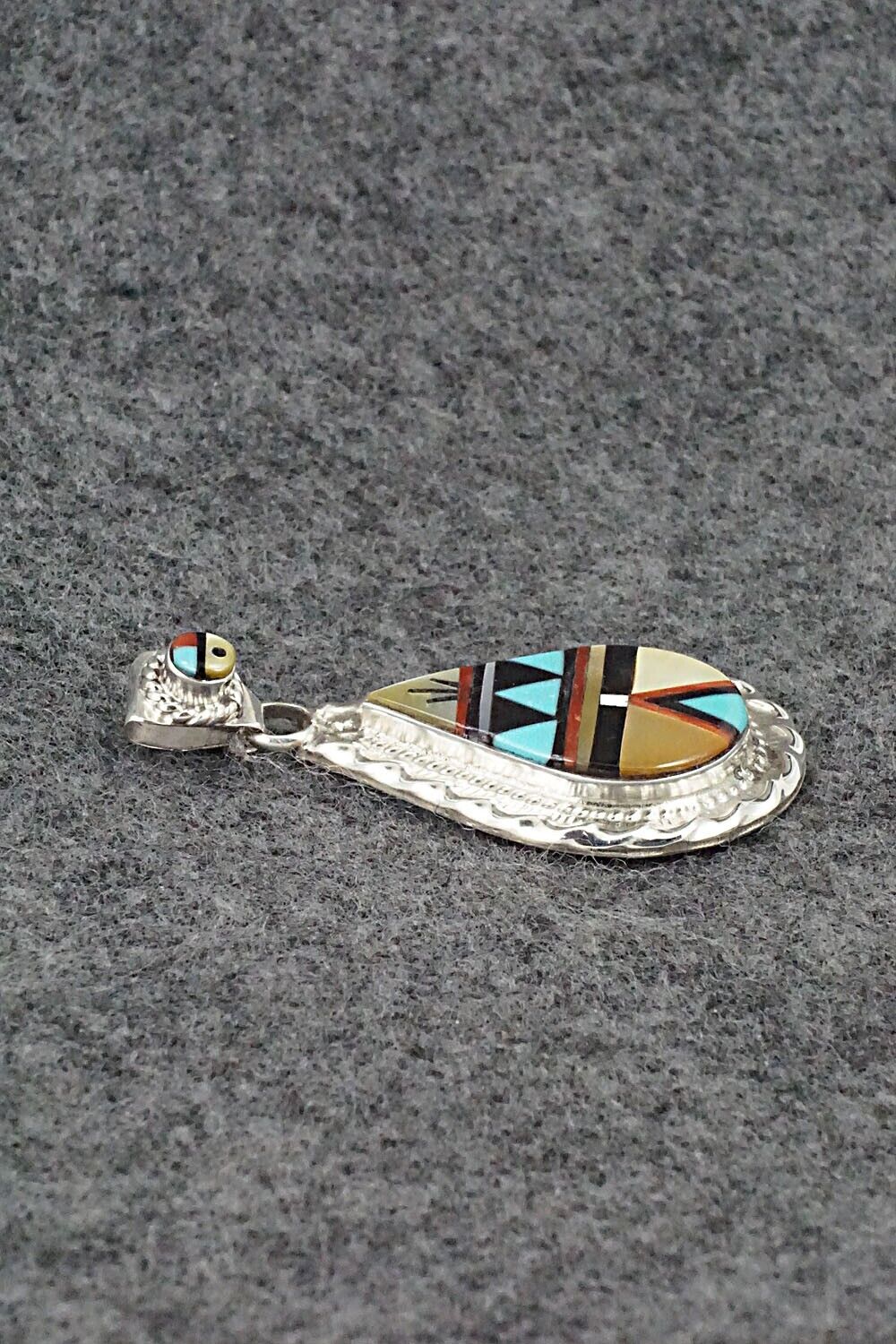 Multi-Stone & Sterling Silver Pendant - Lynette Yuselew