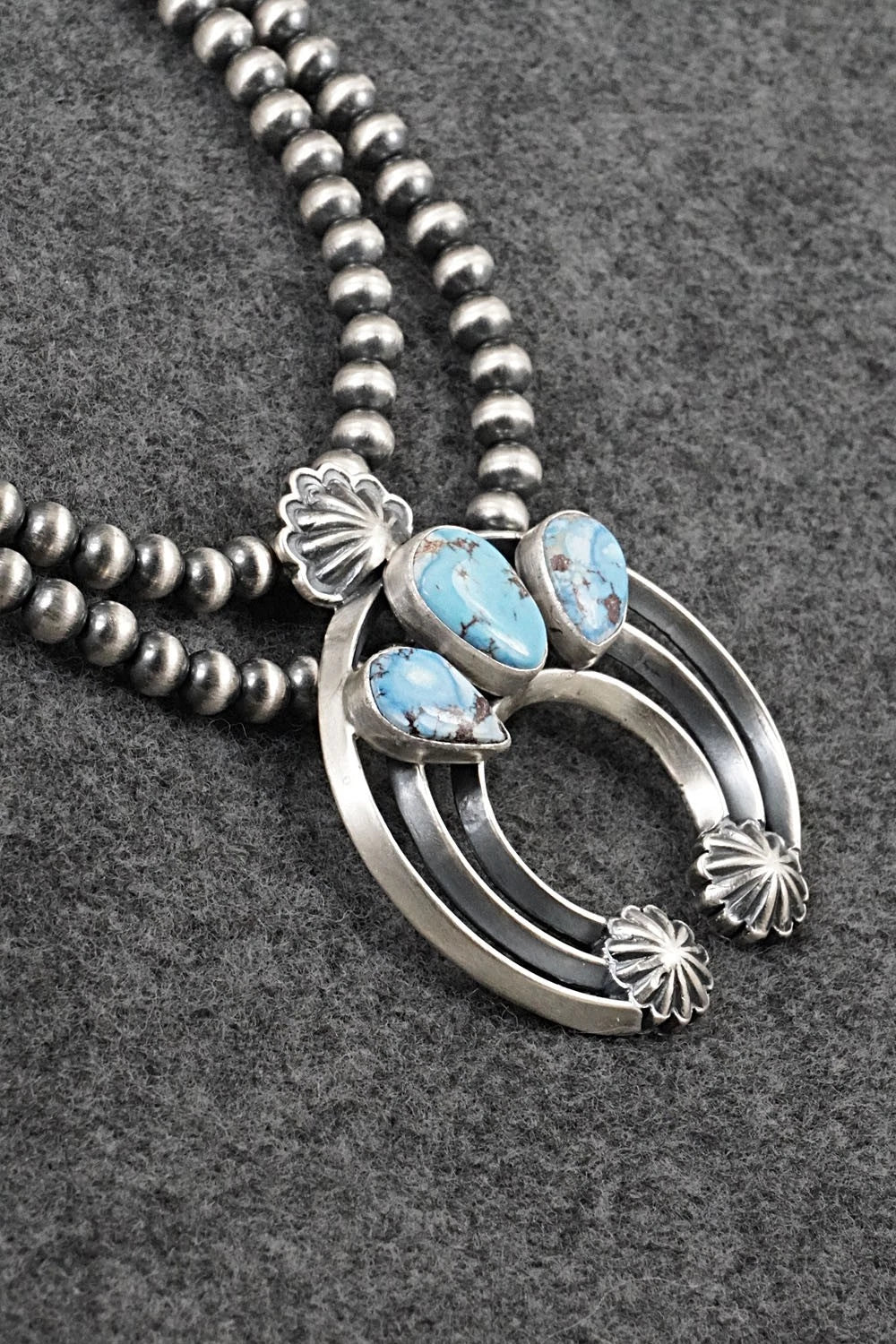 Turquoise & Sterling Silver Necklace - Davey Morgan