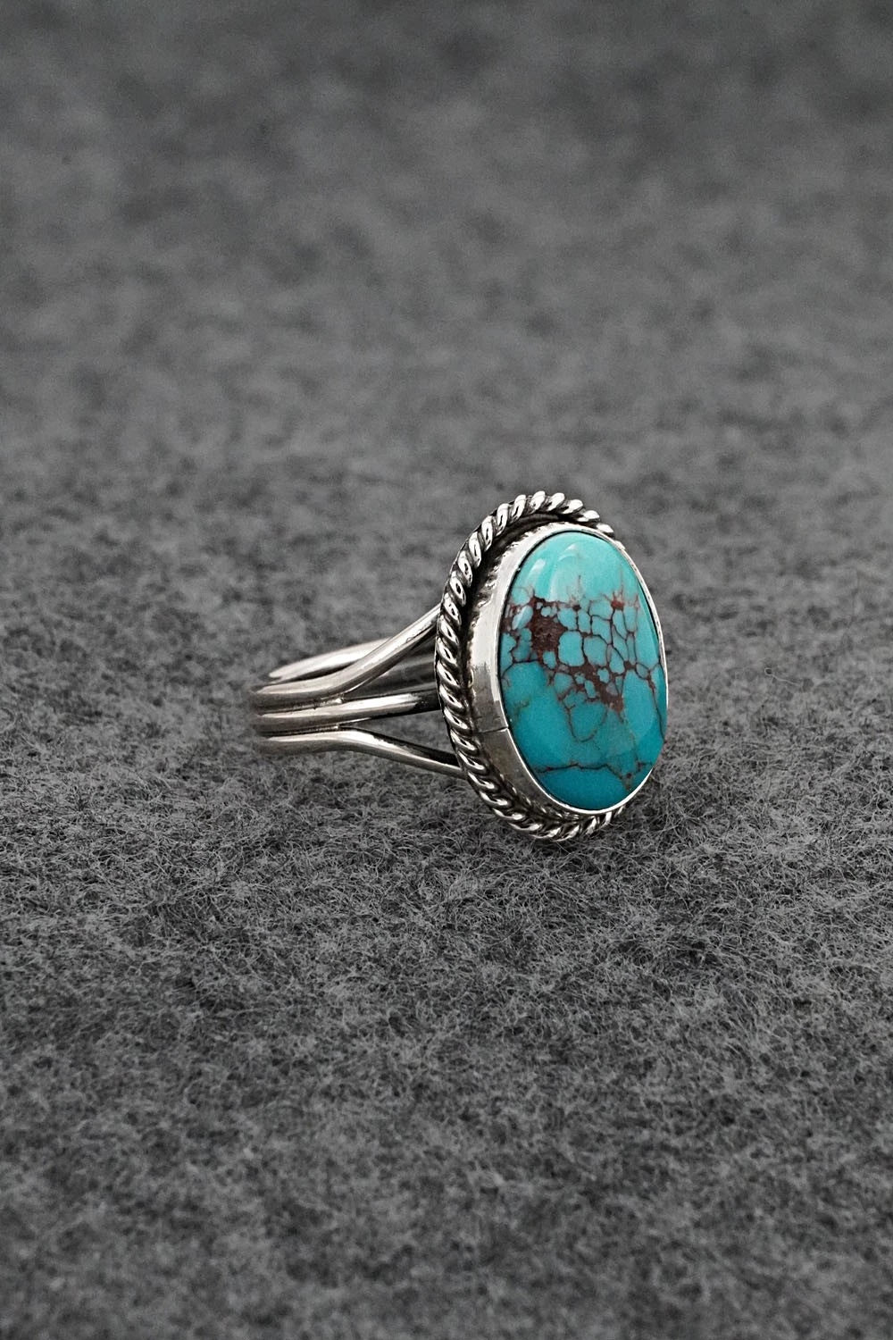 Turquoise & Sterling Silver Ring - Rena Begay - Size 7