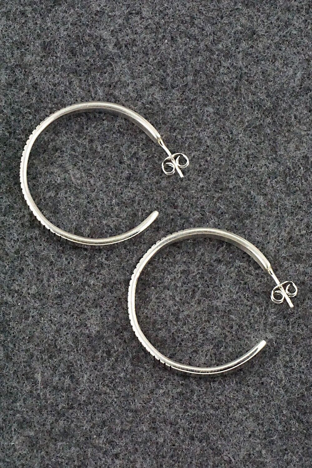 Sterling Silver Hoop Earrings - Elaine Tahe