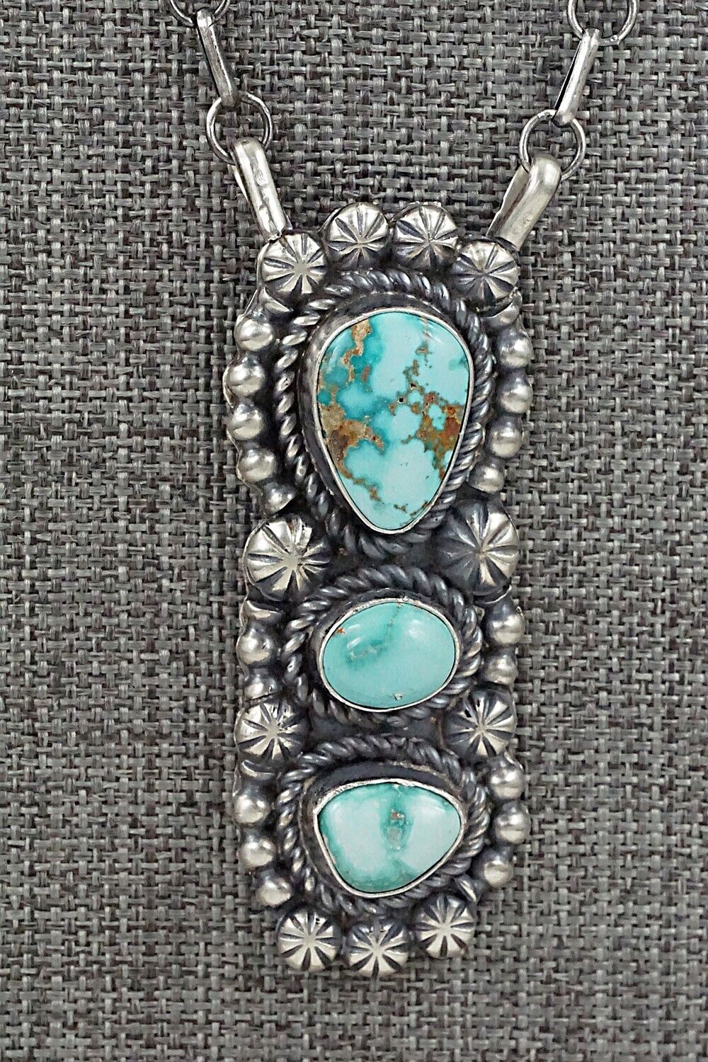 Turquoise & Sterling Silver Necklace - Jeff James