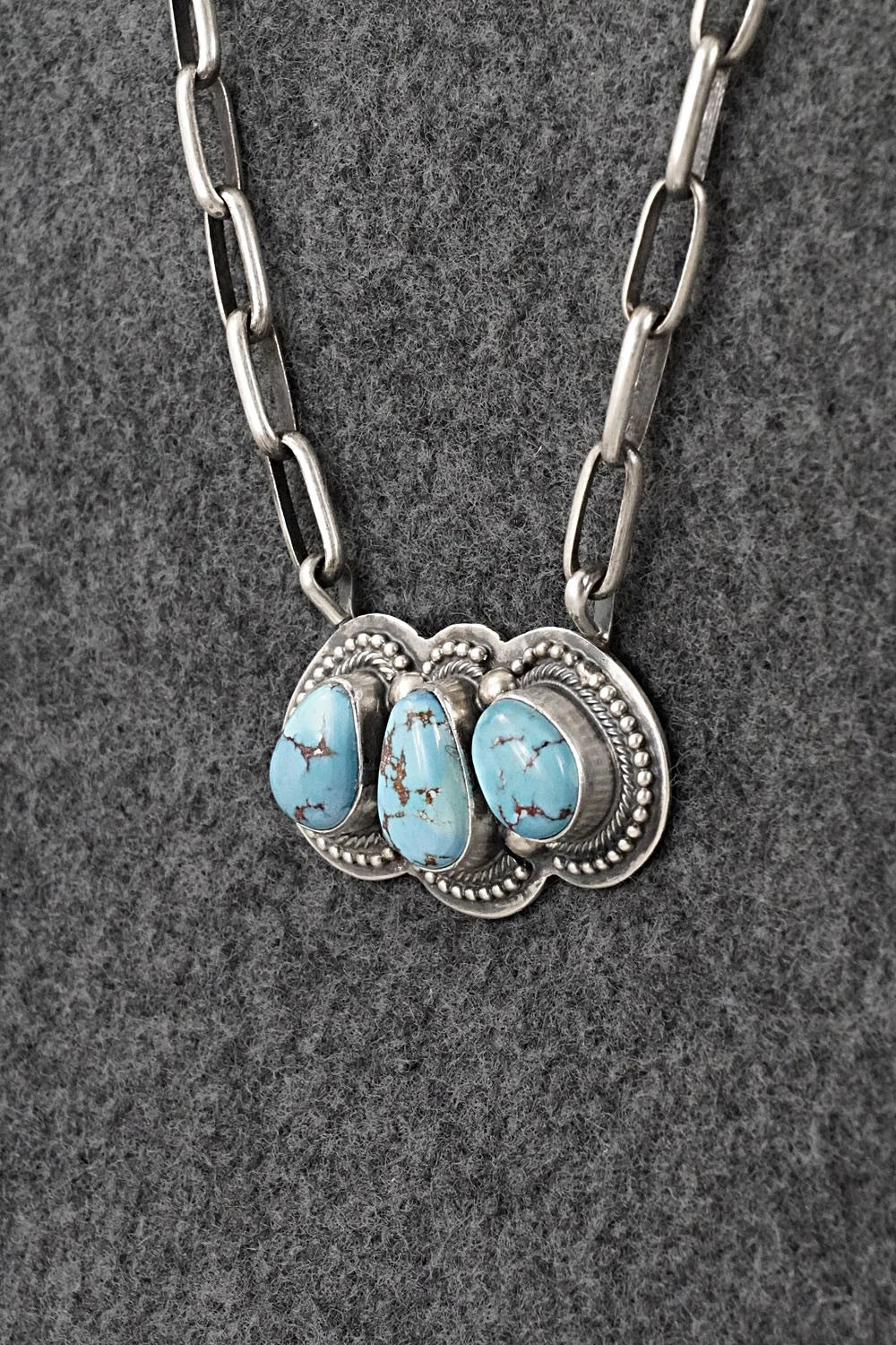 Turquoise & Sterling Silver Necklace - Kathleen Livingston