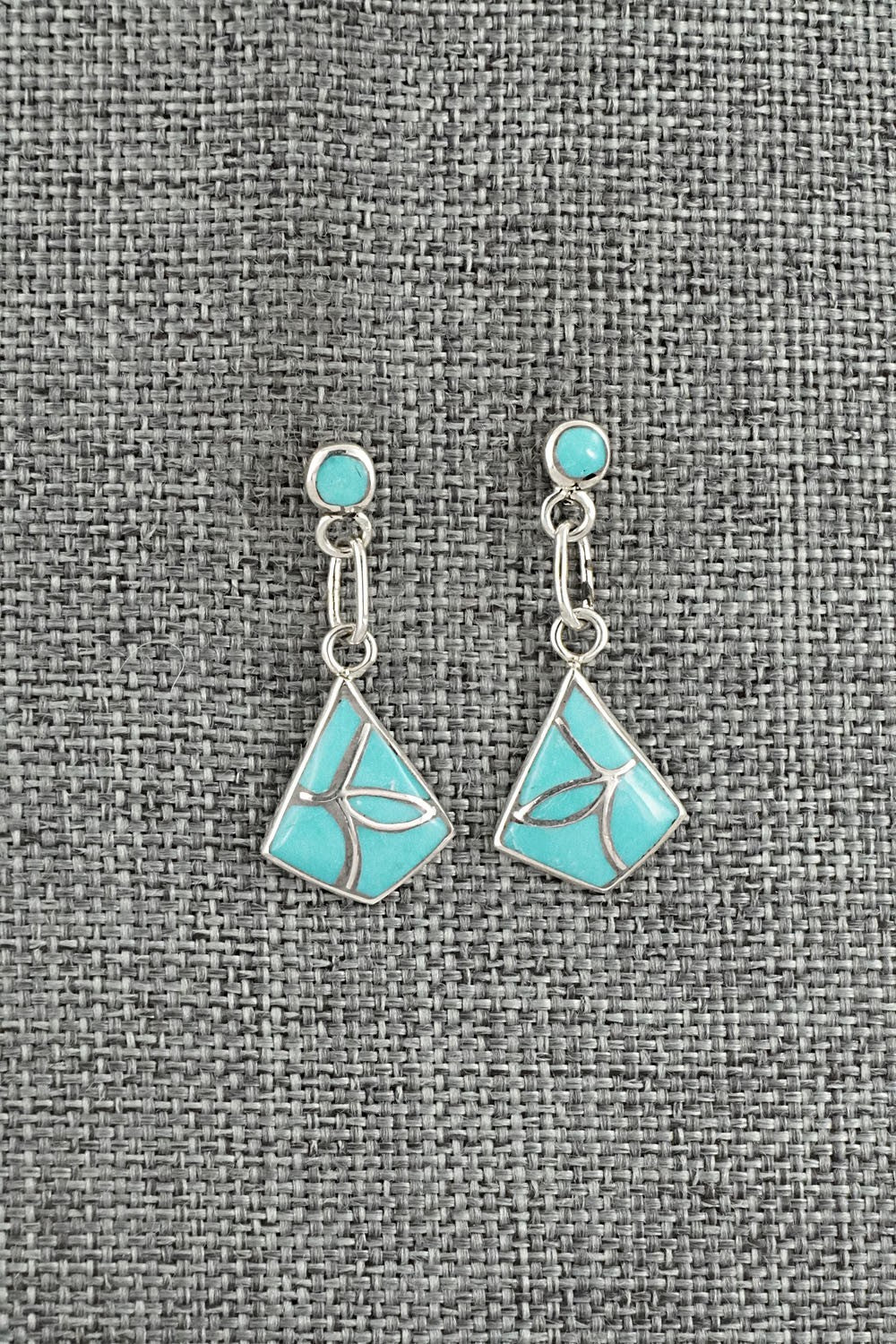 Turquoise & Sterling Silver Earrings - Orena Leekya