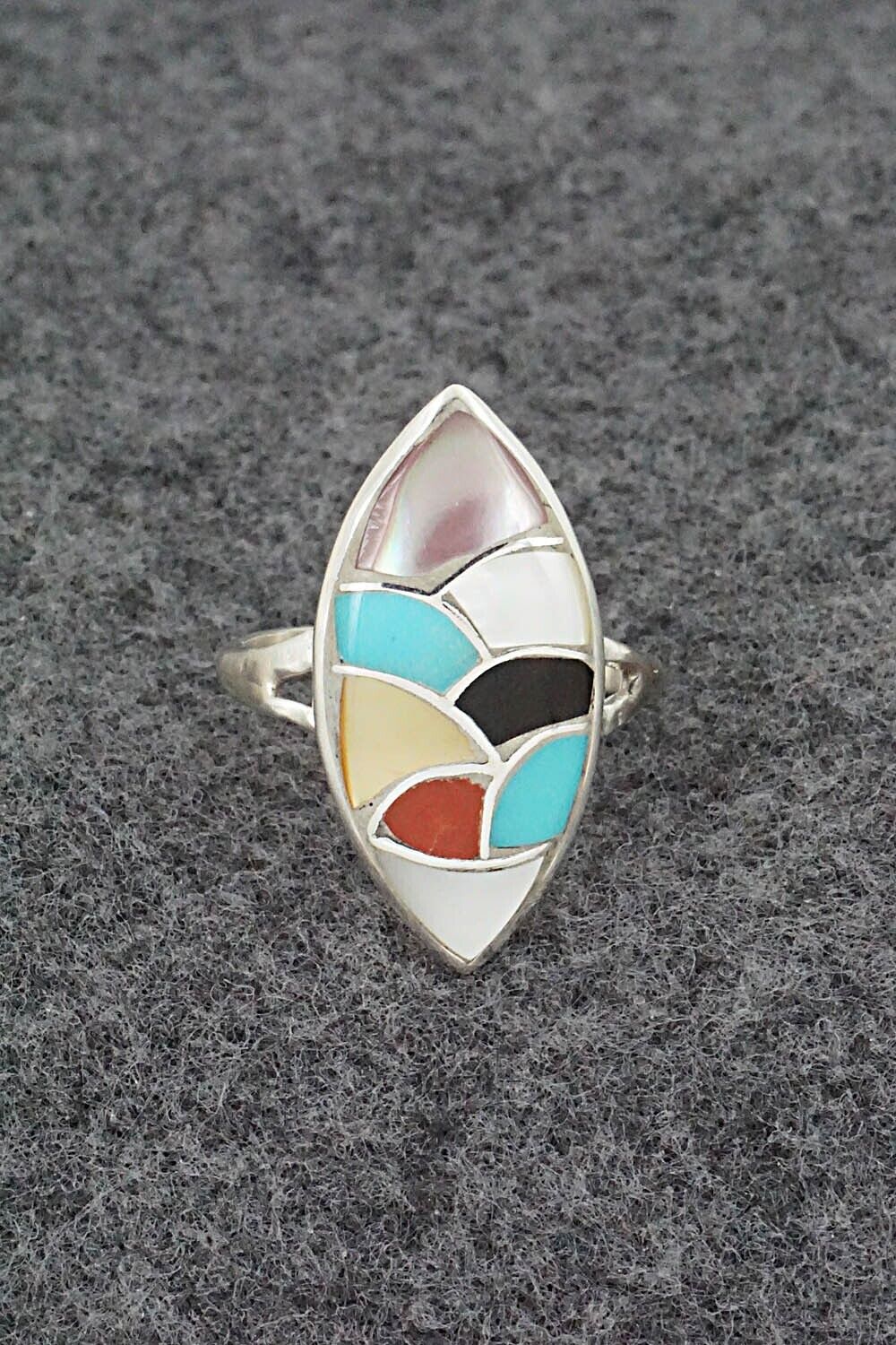 Multi-Stone & Sterling Silver Ring - Orena Leekya - Size 7.25