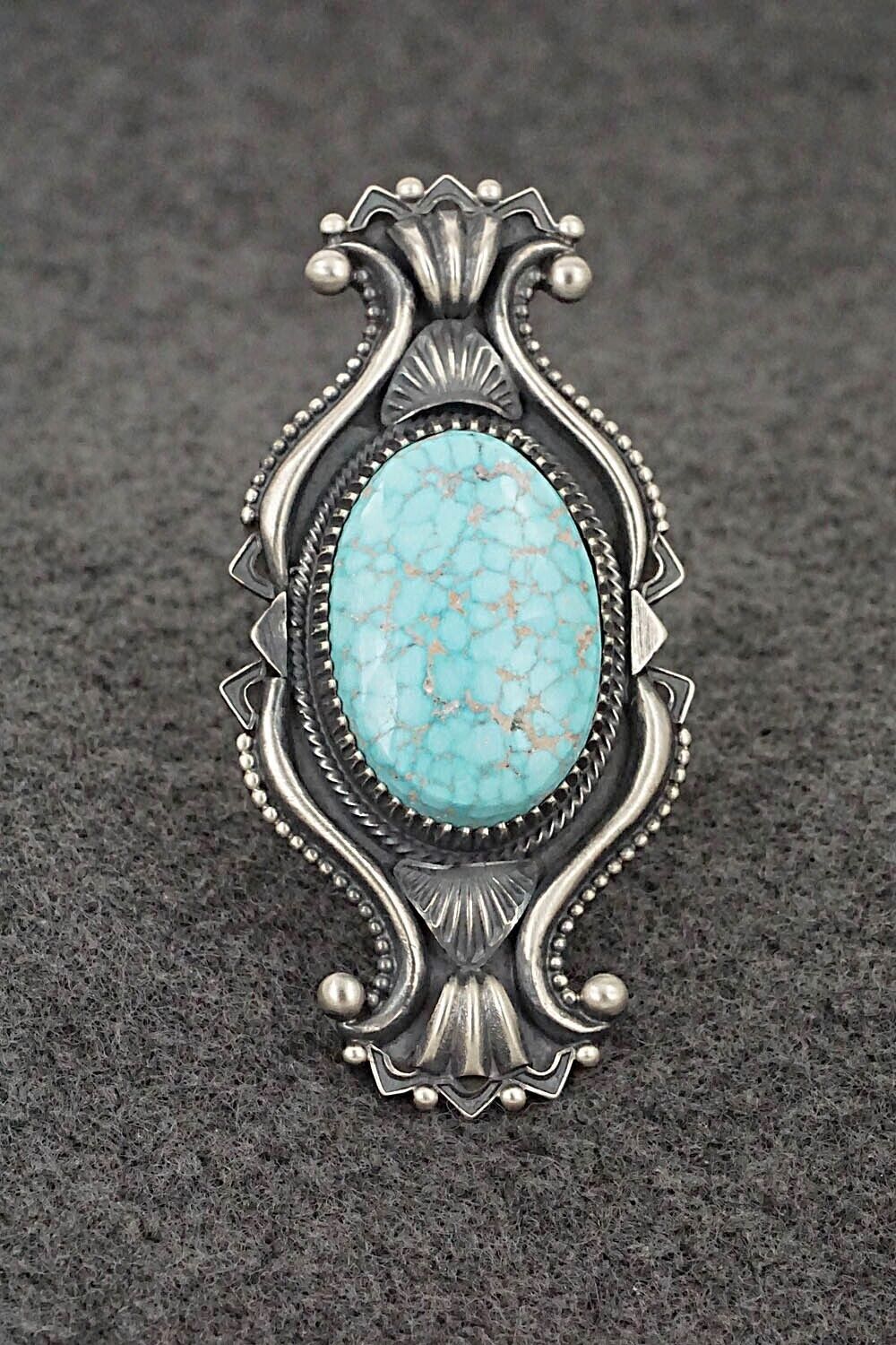 Turquoise & Sterling Silver Ring - Derrick Gordon - Size 9