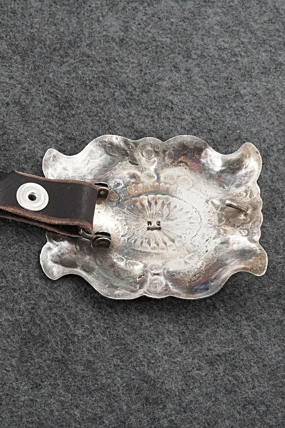 Sterling Silver & Leather Concho Belt - Dan Morgan