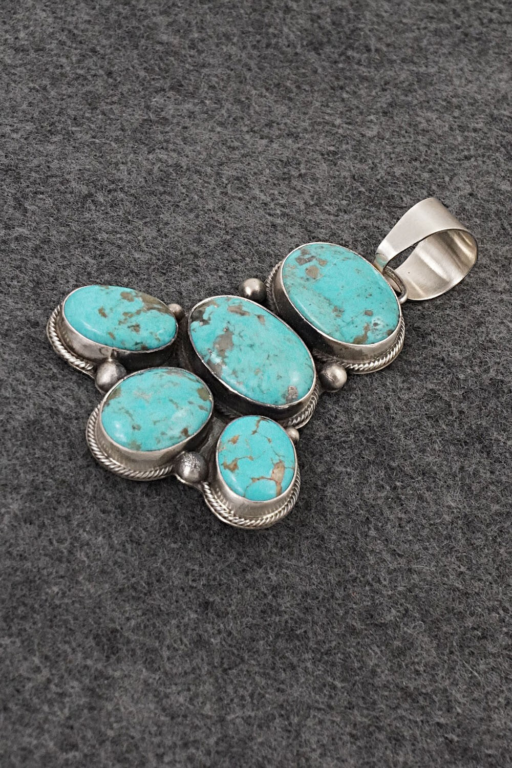 Turquoise & Sterling Silver Pendant - Kathleen Chavez