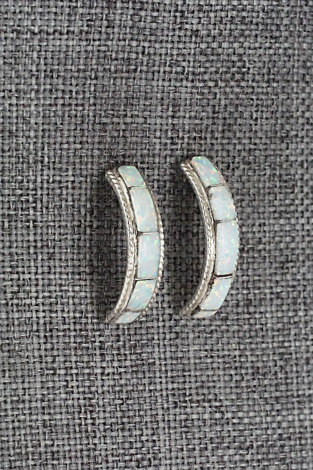 Opalite & Sterling Silver Earrings - Zenia Kylestewa