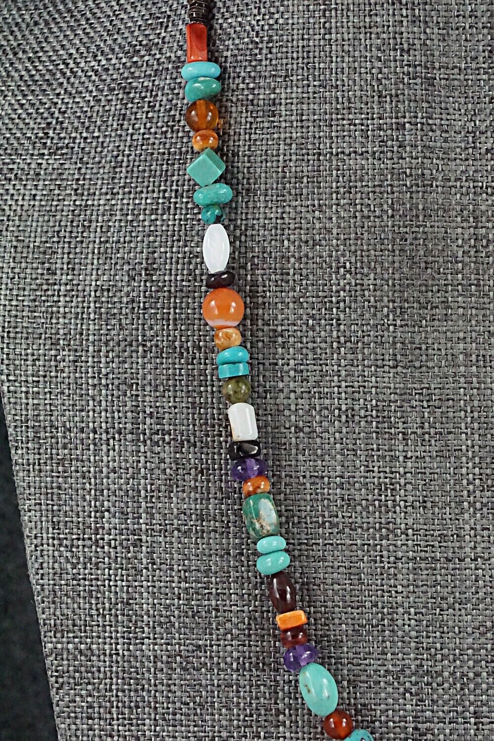 Multi-Stone and Sterling Silver Necklace - Helen Tsosie