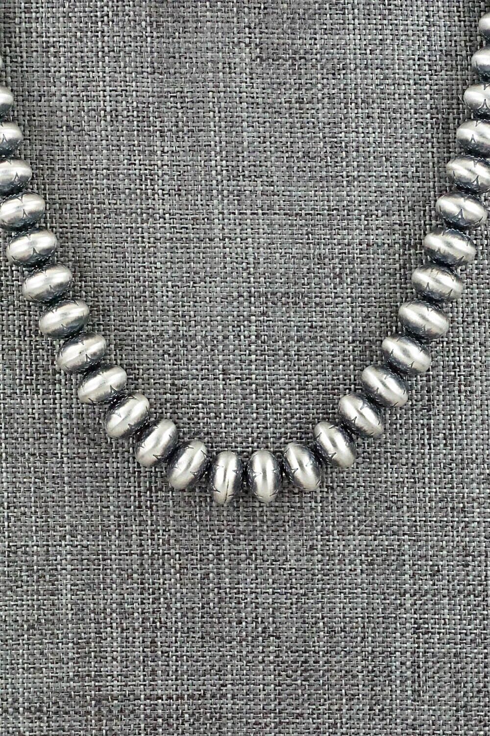 Sterling Silver Navajo Pearl Necklace 18" - Dorinda Mariano