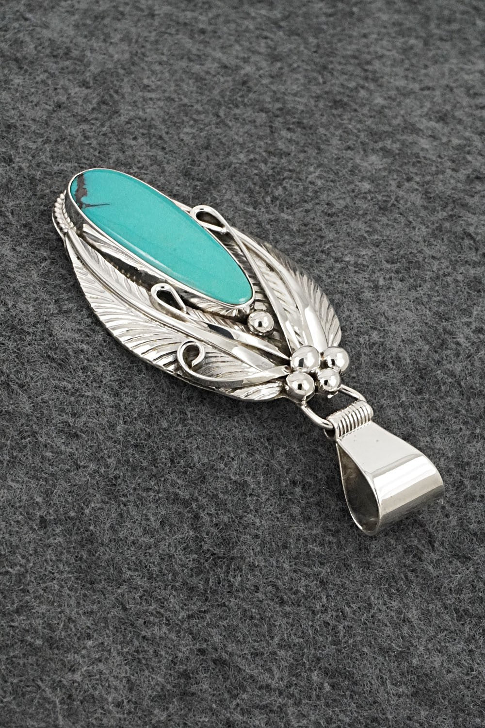 Turquoise & Sterling Silver Pendant - Davey Morgan
