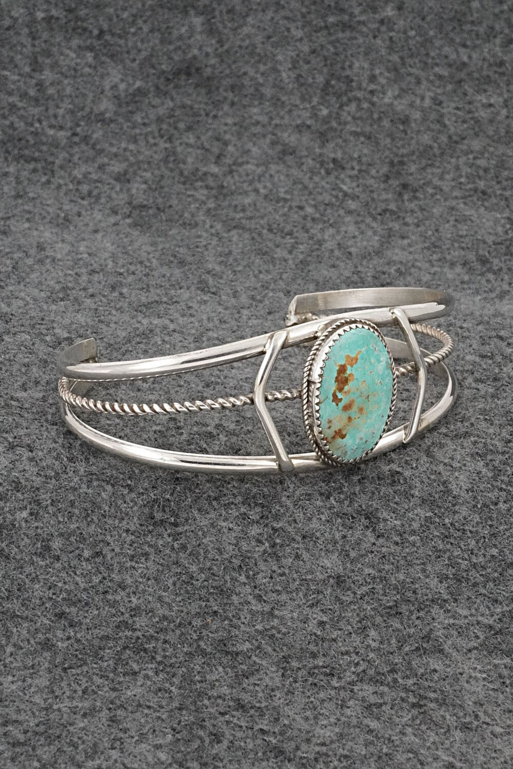 Turquoise & Sterling Silver Bracelet - Ernest Hawthorne