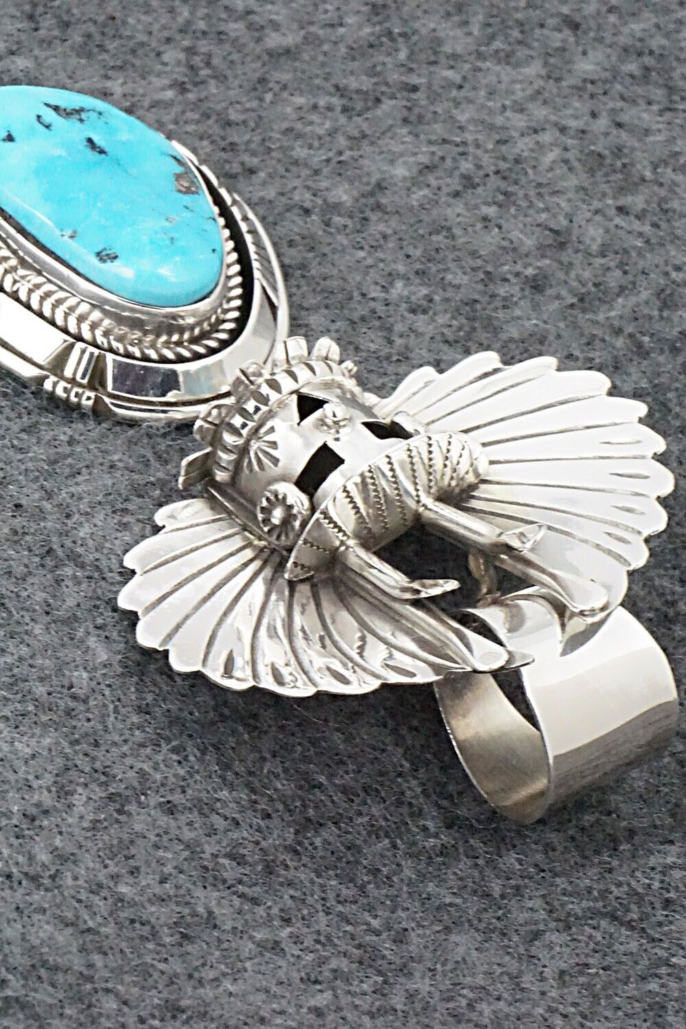 Turquoise & Sterling Silver Pendant - Rita Lee
