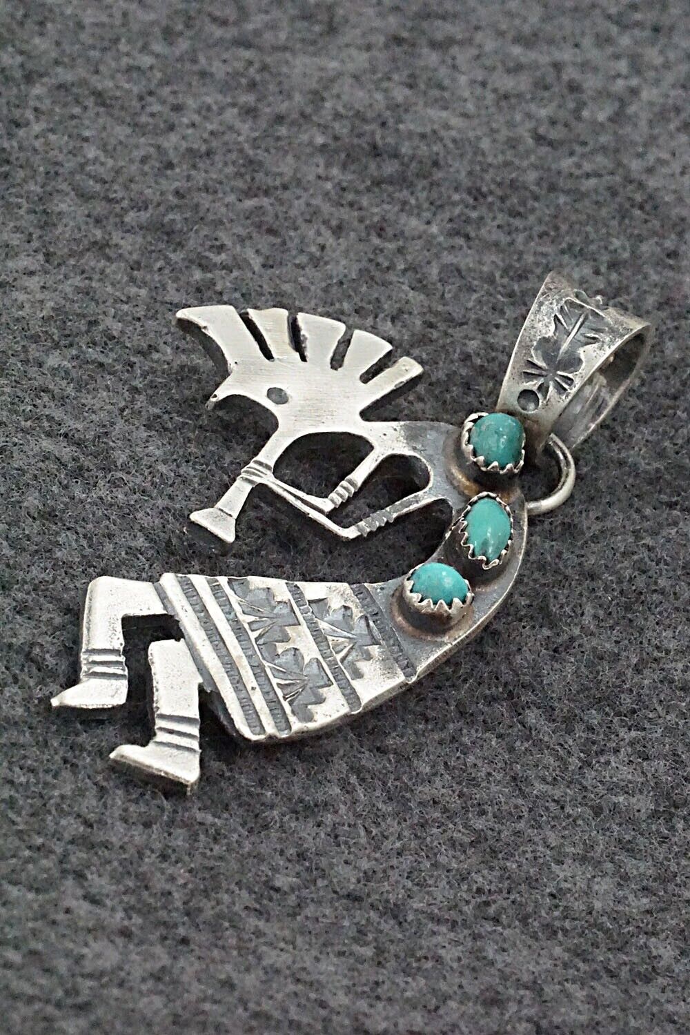 Turquoise & Sterling Silver Pendant - Eva & Linberg Billah