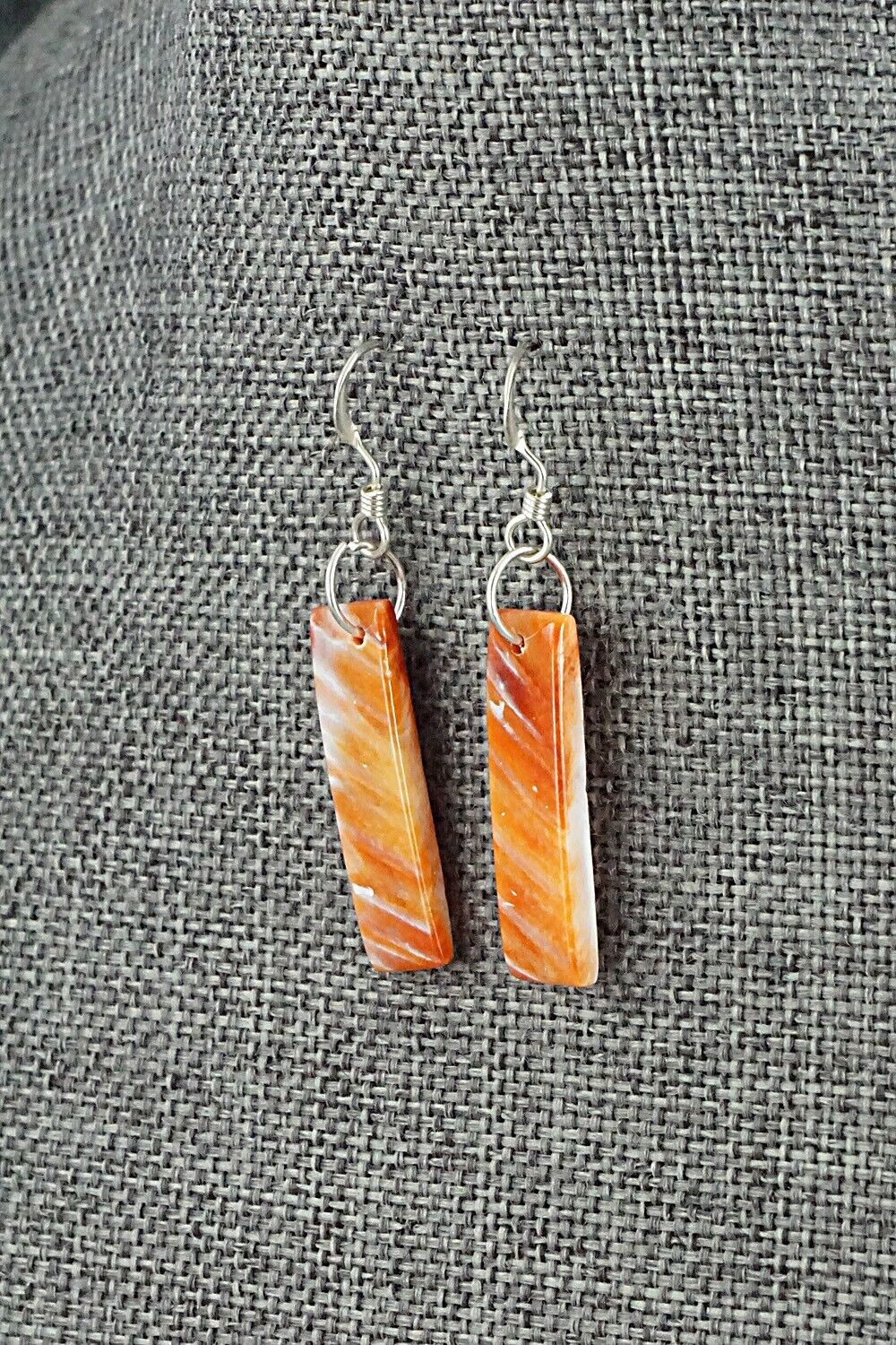 Spiny Oyster & Sterling Silver Earrings - Jesus Espino