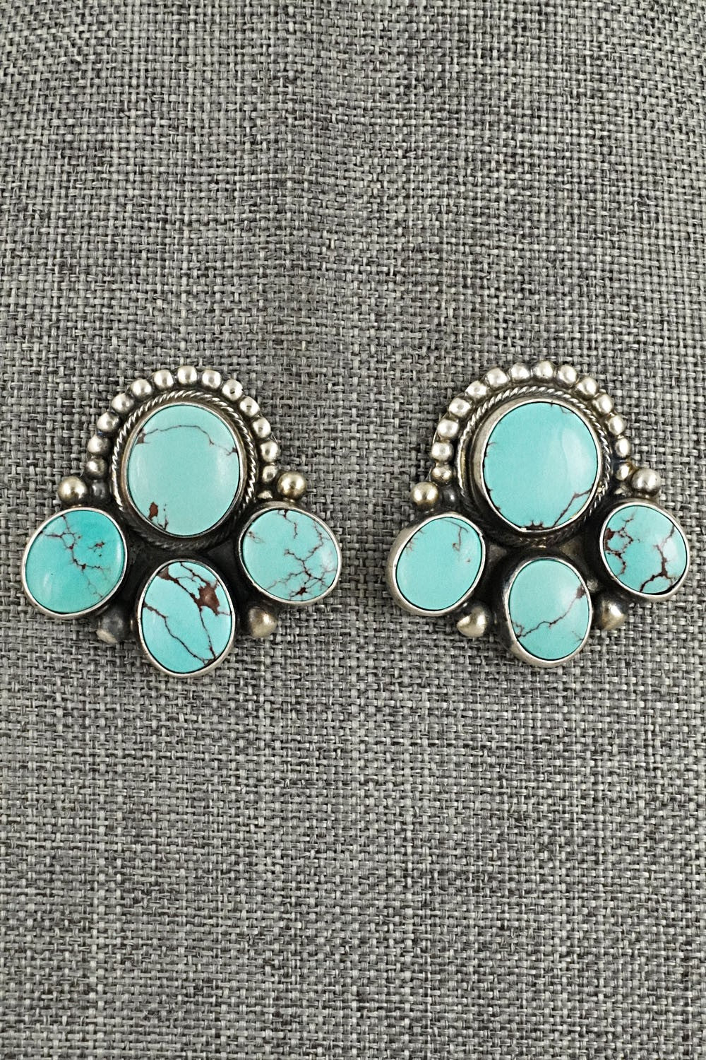 Turquoise & Sterling Silver Earrings - Kathleen Chavez