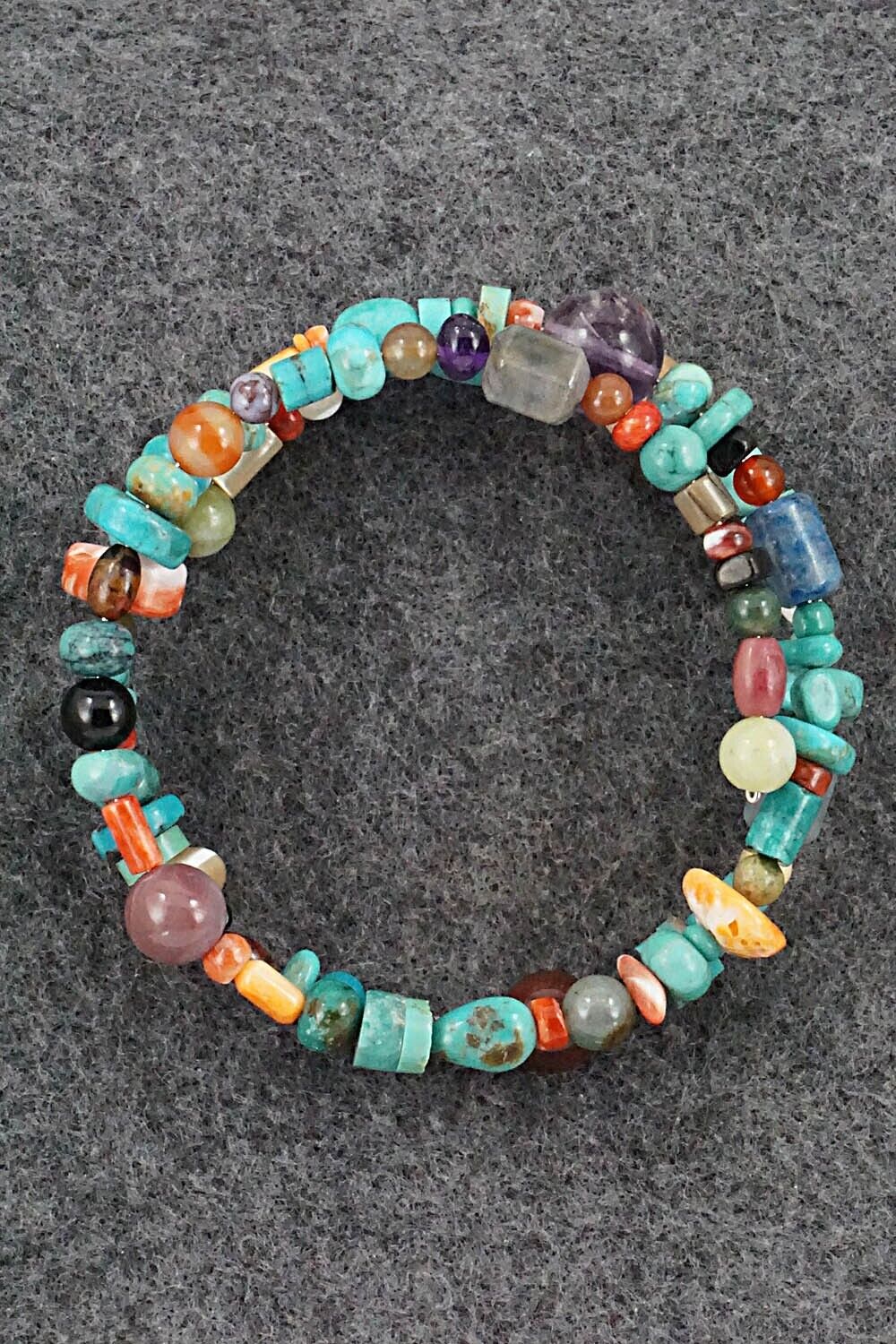 Multi-Stone Beaded Wrap Bracelet - Helen Tsosie