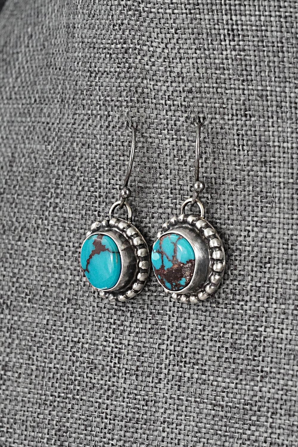 Turquoise & Sterling Silver Pendant and Earrings Set - Bobby Johnson