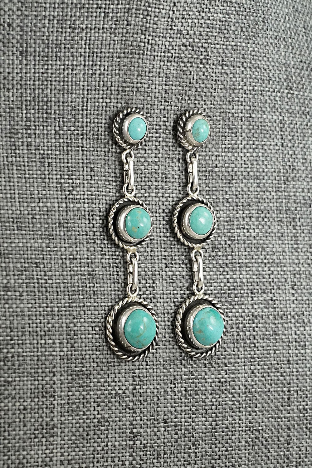 Turquoise & Sterling Silver Earrings - Martin Perry