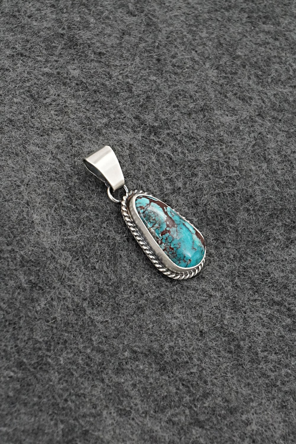 Turquoise & Sterling Silver Pendant - Rena Begay