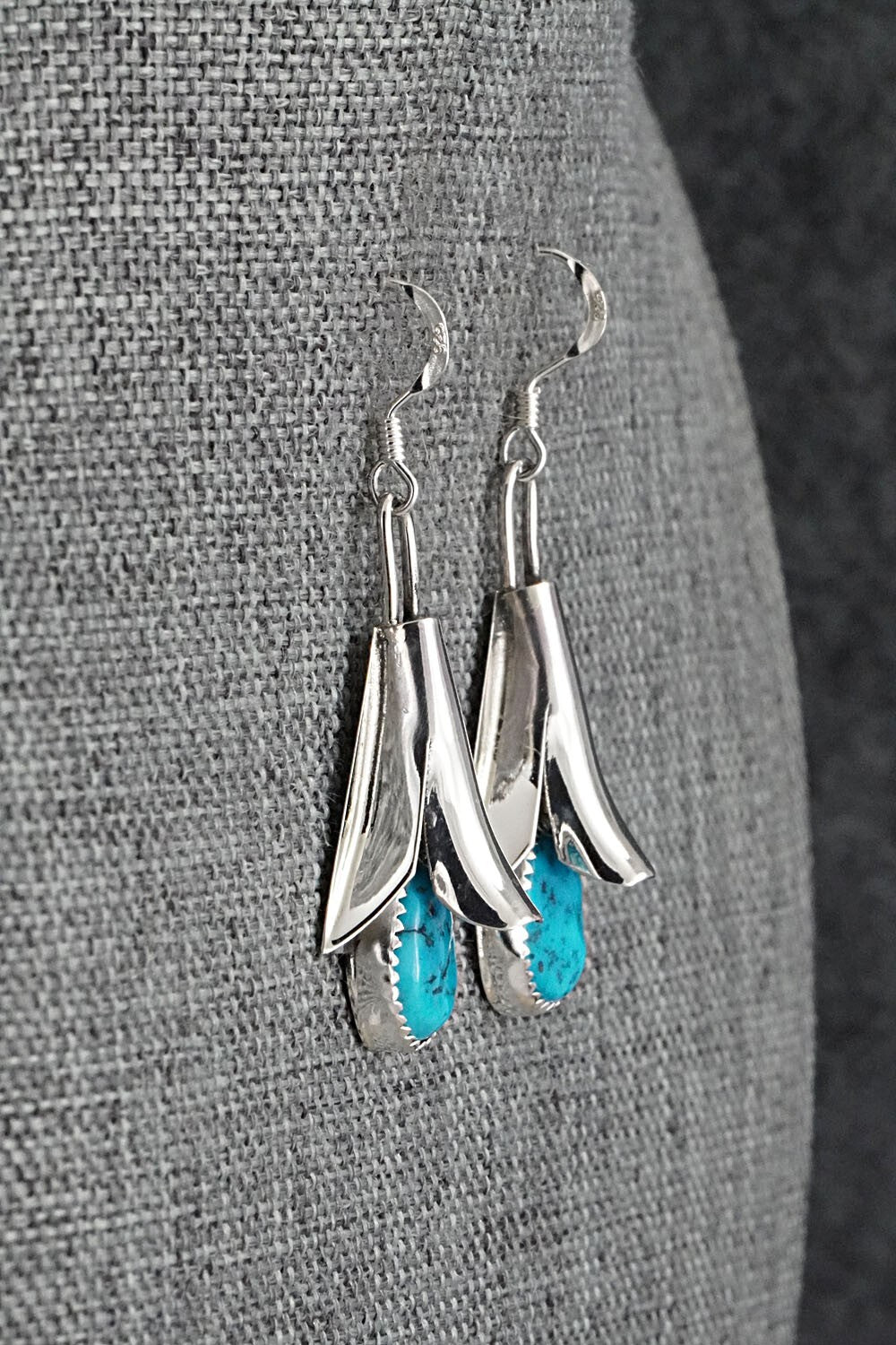 Turquoise & Sterling Silver Squash Blossom Set - Louise Yazzie