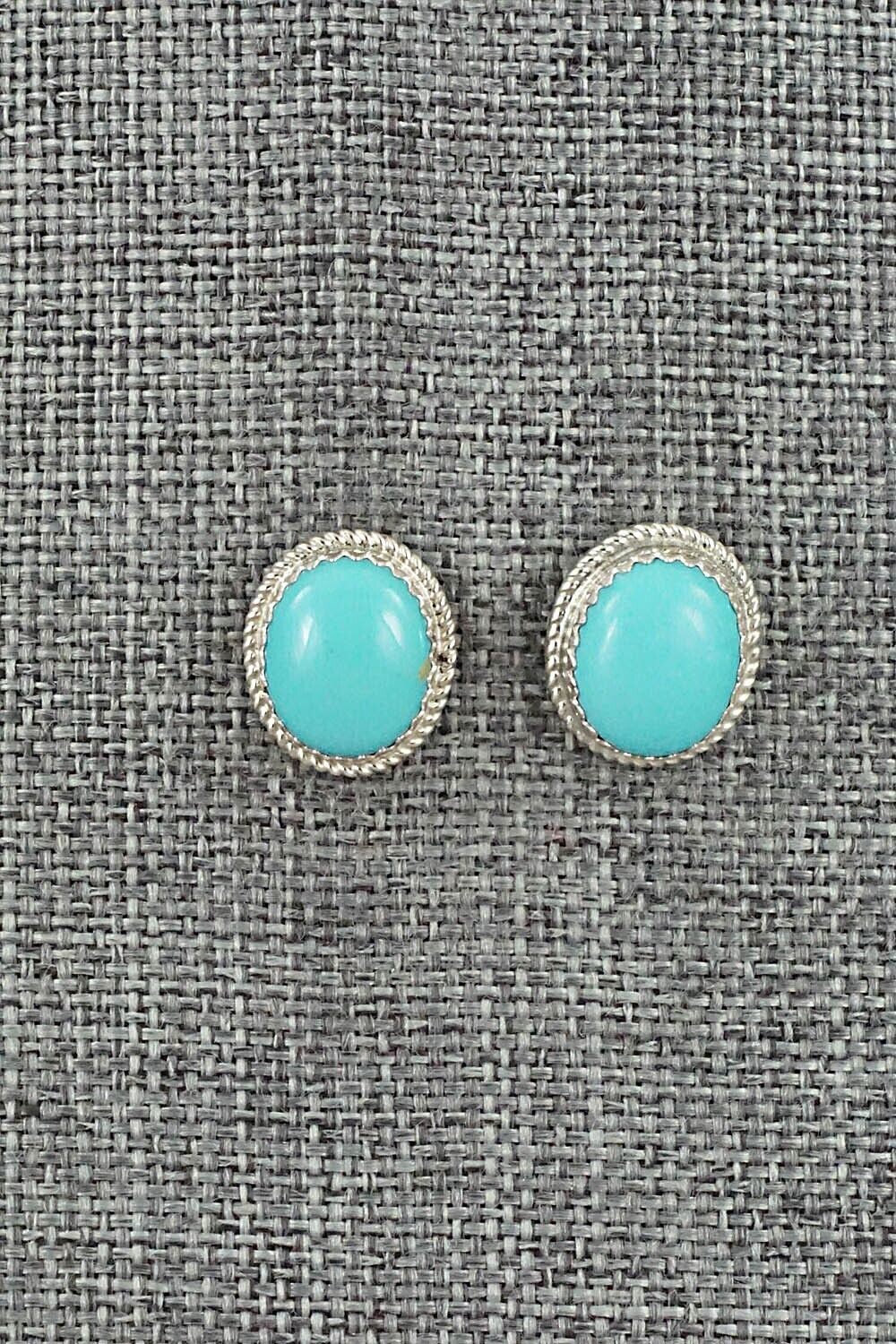 Turquoise and Sterling Silver Earrings - Sally Arviso