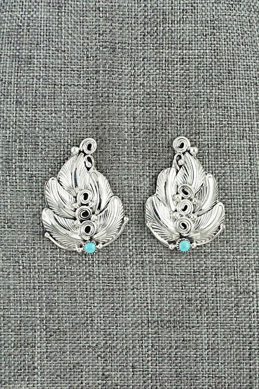 Turquoise & Sterling Silver Earrings - Darrell Morgan